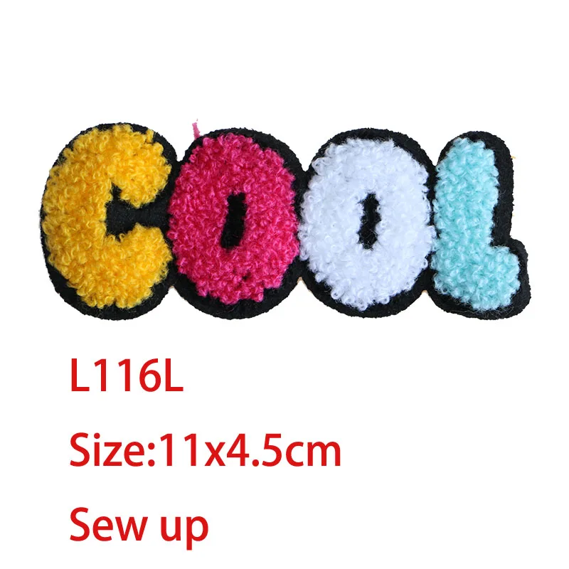 2 Pcs 3D Engels Letters Handdoek Borduren Pictogram Ijzer Op Patches Voor Kleding Diy Strepen Kleding Patchwork Custom Badges