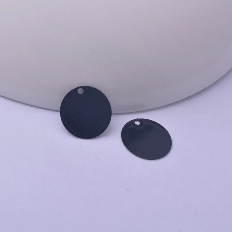 100 Stück AC10604 12mm runde Messinganhänger, glatte, mehrfarbige Accessoires, Anhänger für Ohrringe, Schmuckherstellung – Detail 6
