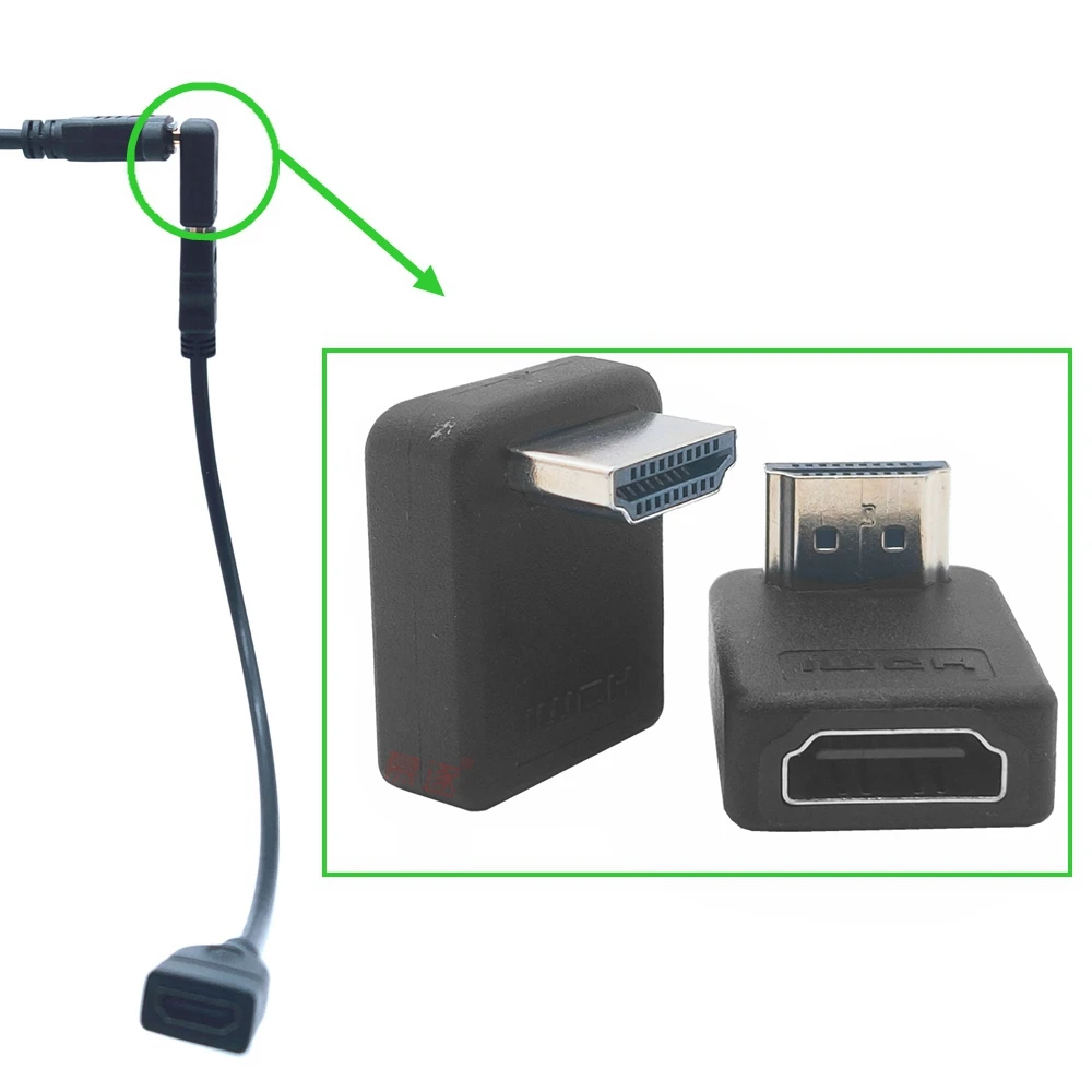 1pchdv-T90度アダプター,オス-メスケーブルコンバーター,ps4用,hdtv,hd互換,コネクタ