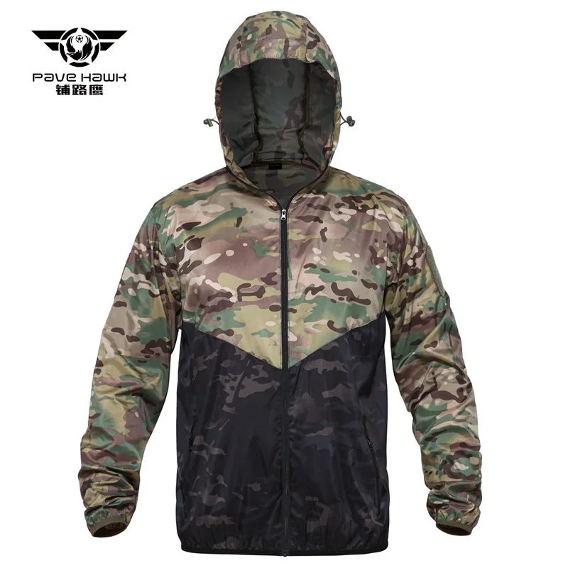 

Summer Men Hiking Quick Dry Anti-UV Jacket Outdoor Riding Climbing Fishing Sunscreen Coat Camouflage Jacket