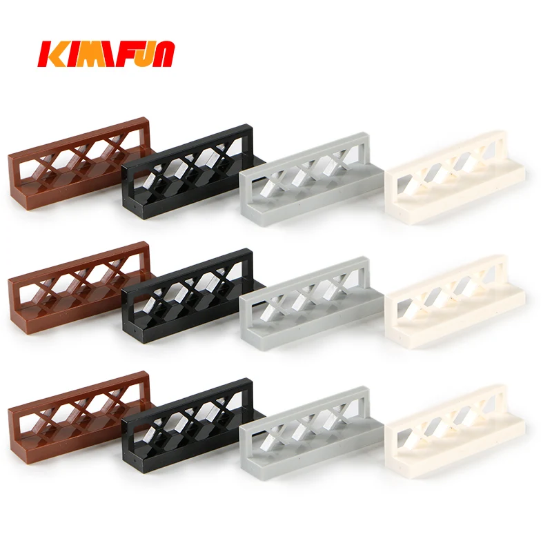 120 Chiếc 1X4 Thành Phố Vườn Trồng Chậu Nhà Phụ Kiện DIY Lưới Guardrail Khối Xây Dựng Hàng Rào Cây Cột Tường Mộc Phần gạch