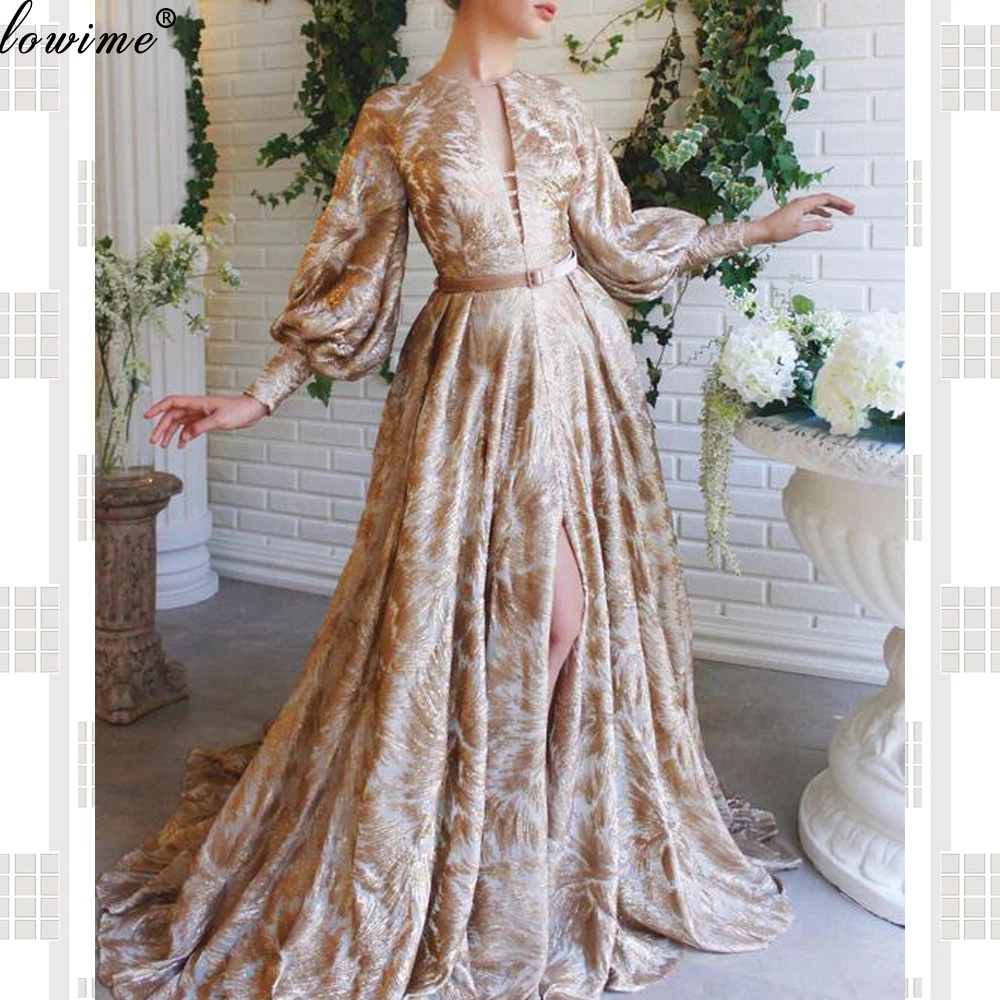 Turkish Couture Vintage Celebrity Dresses 2020 Runaway Red Carpet Dresses Woman Party Night Formal Photography Gown With Sleeves