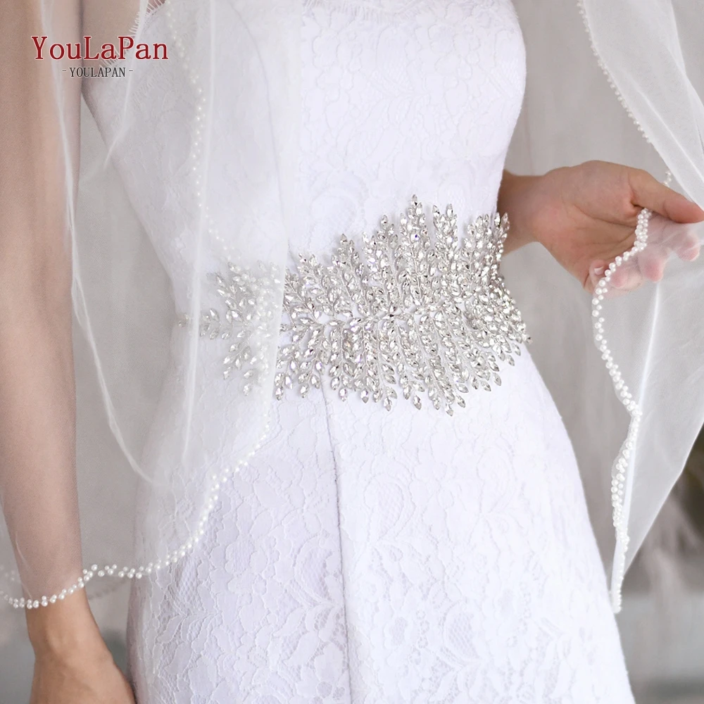 YouLaPan Elegant Rhinestone Wedding Belts Handmade Crystal Waist Belt for Wedding Girlfriend Jewelry Accessories SH238