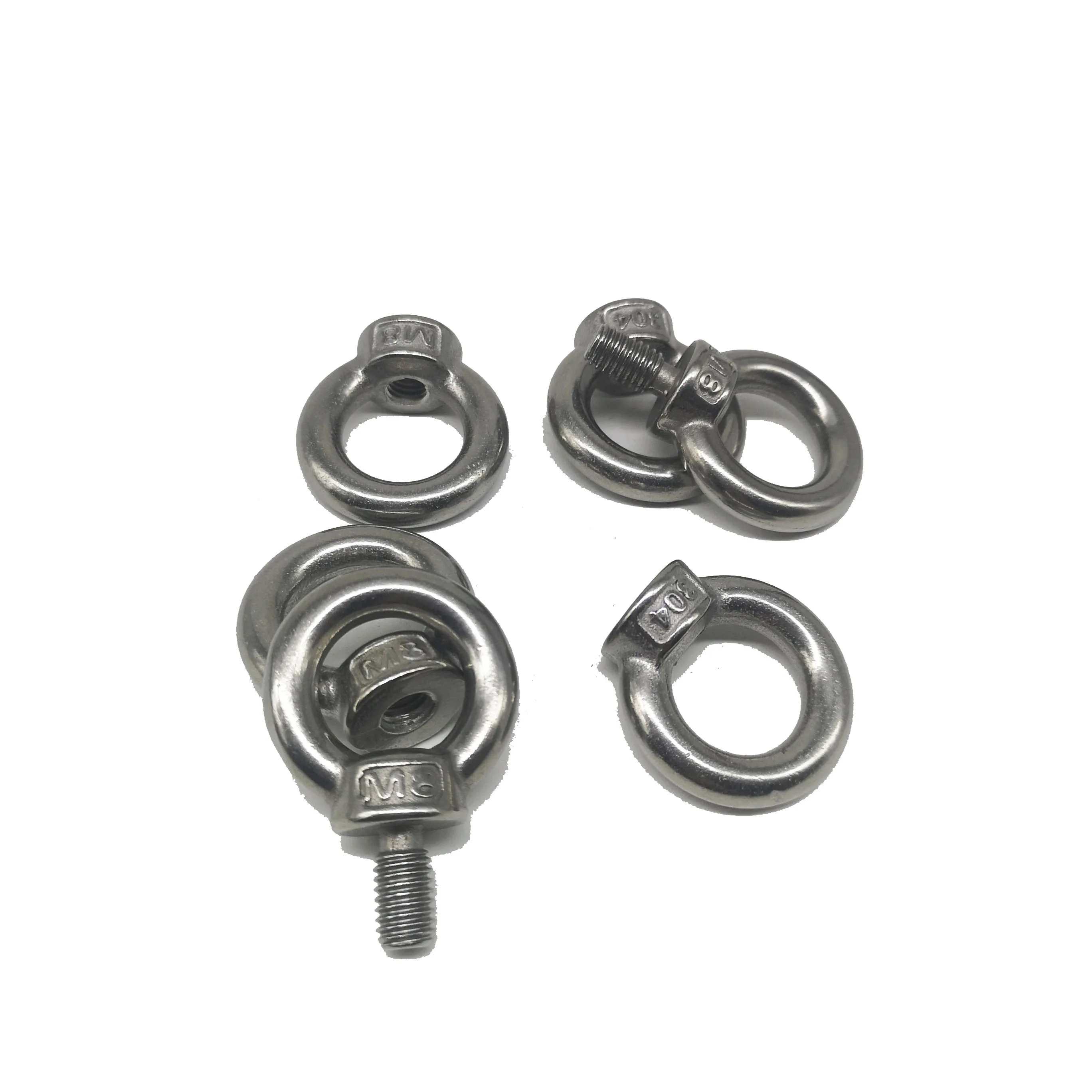 M8, 304  Stainless Steel Lifting Eye nut  for Cable Rope Lifting