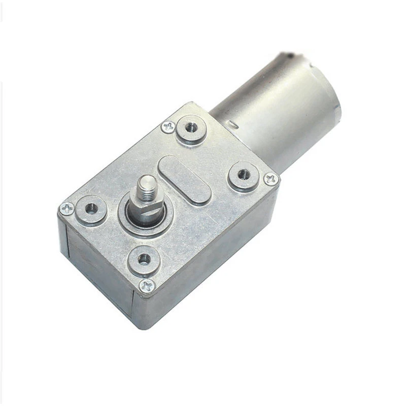Caja de cambios de gusano de Metal, Motor de CC, eje M5, 6V, 12V, 24V, reductor de velocidad de alto par, 6RPM a 210RPM, Motor eléctrico Reversible JGY370