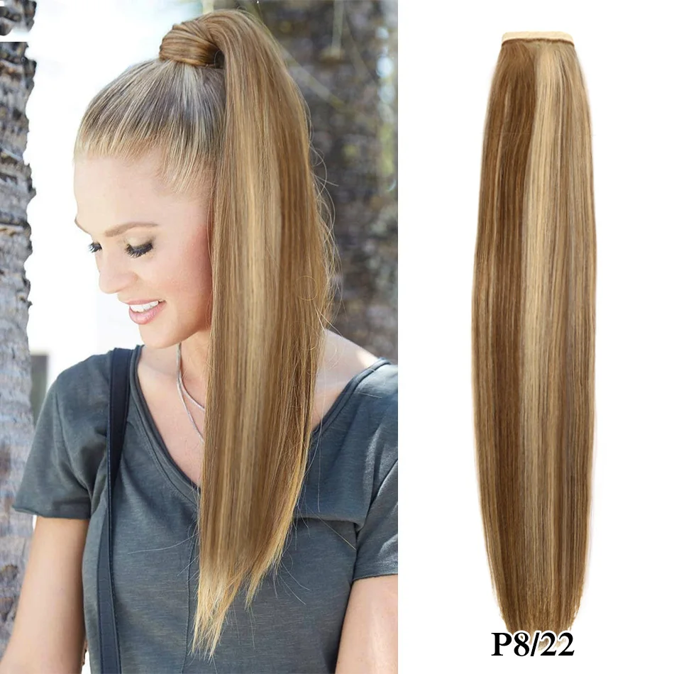 Echte Schoonheid Paardenstaart Menselijk Haar Wrap Around Paardenstaart Recht Brazilian100% Remy Menselijk Haar Paardenstaart Extensions 60/100/120/150g