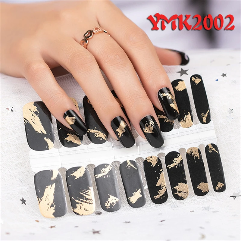 Nail Stickers Art Design Waterproof Lasting White Red Nail Stickers Aluminum Foil Nail Accessories