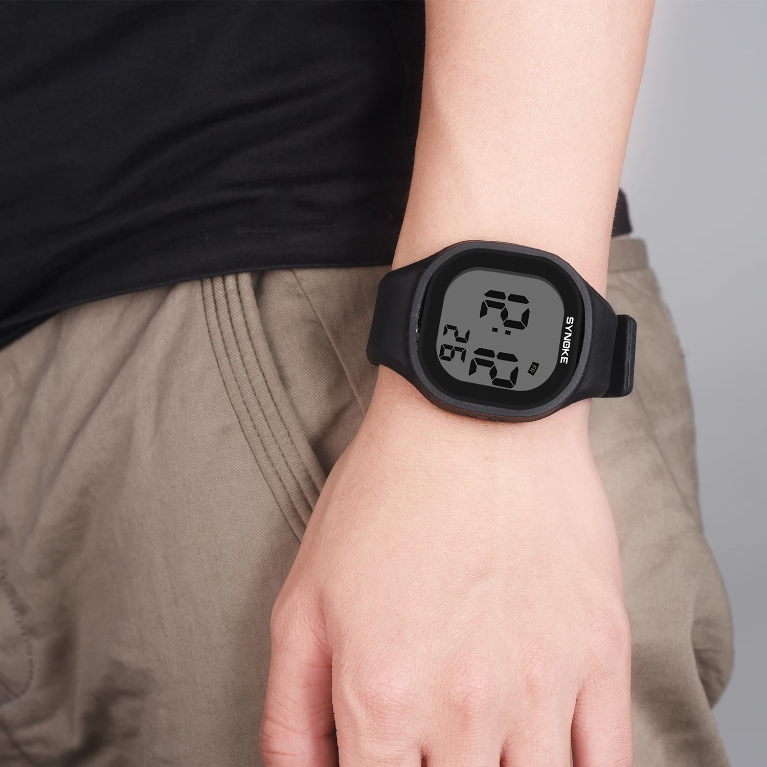 SYNOKE Men Digital Wrist Watches Sports LED Alarm Clock 50M Waterproof Timer Women Electronic Watch Relogio Masculino