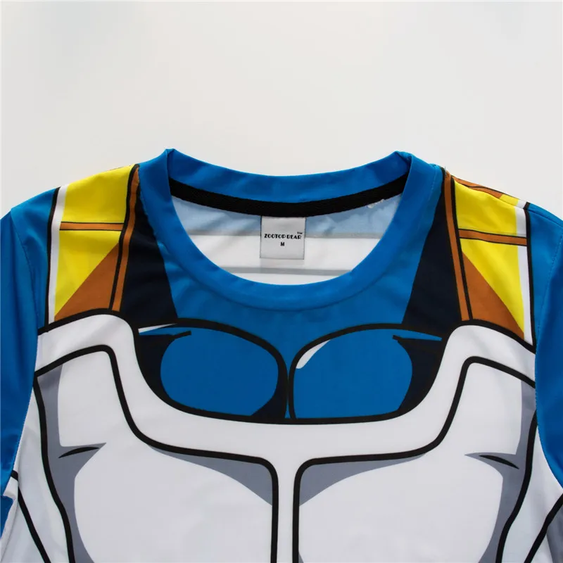 Anime 3D Printed T shirts Men Compression Shirts Fitness Quick dry Long Sleeve Tshirt Vegeta Cosplay Costume Tops Male clothing