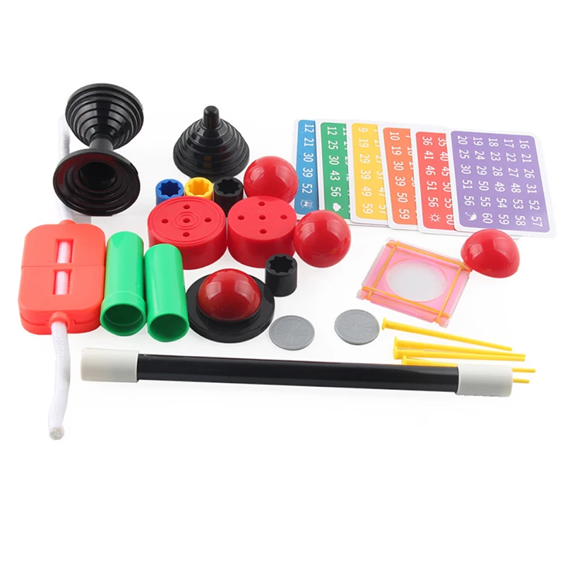 Magic Kit Set with Instruction Manual（not include box） Magic Tricks Close Up Magia Puzzle Simple Gimmick Props Toys for Kids