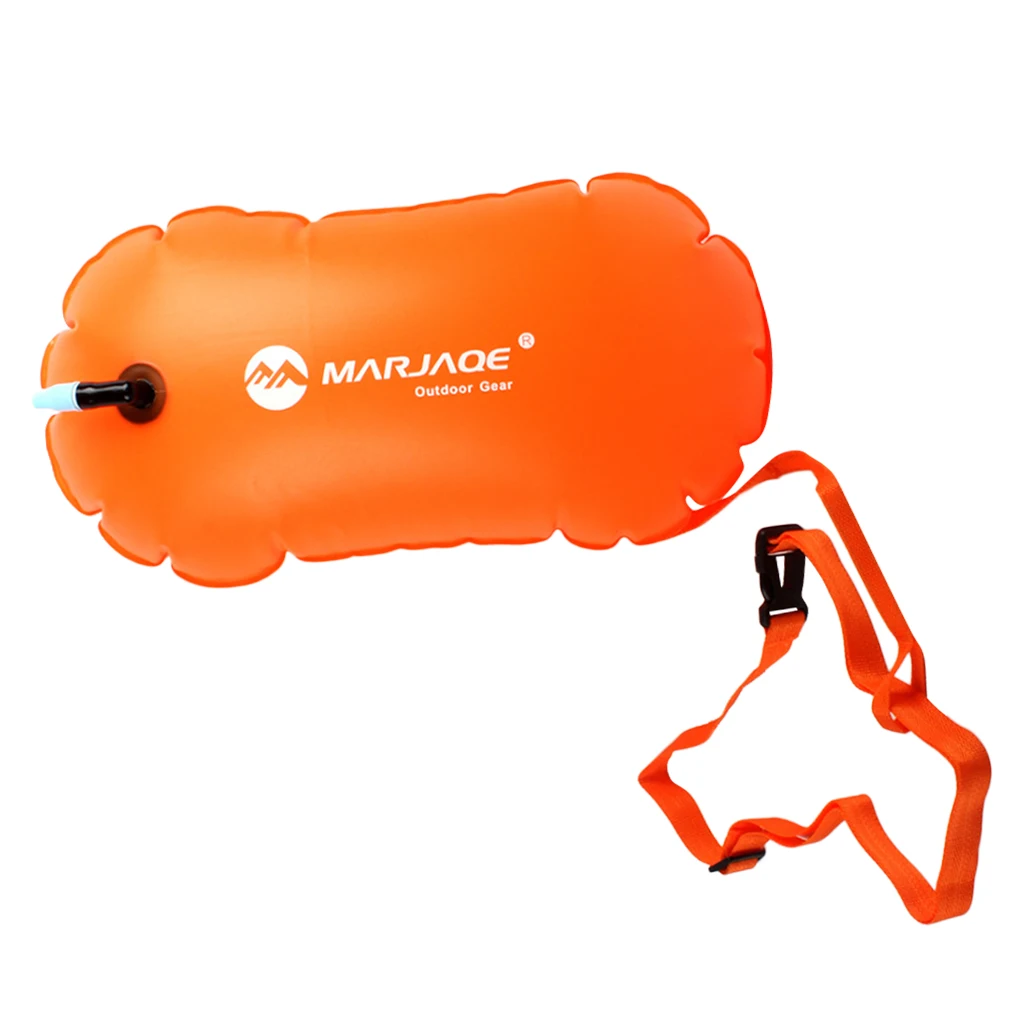 Swim Bubble - High Visibility Inflatable Open Water Swimming Tow Float Air Bag for Swimmers, Triathletes and Snorkelers