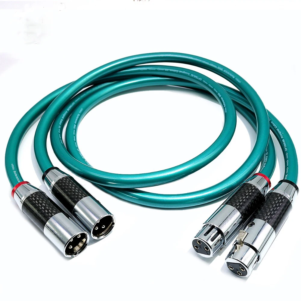 1 pair Audio Hi-end HIFI 2 core Pure Copper OFC PCOCC 3 pins Female XLR to Male XLR Balanced Audio Cables Wire Line