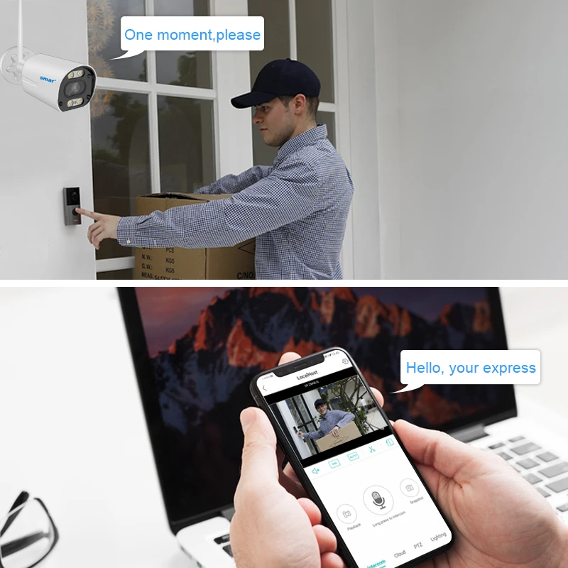 SMAR 8CH NVR 3MP Wifi Camera Kit Video Surveillance System Two Way Audio AI Face Detect IP Outdoor Security Camera  ICSEE