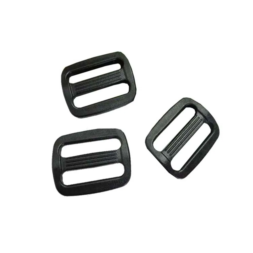 100pcs25mm/32mm/38mm black POM plastic adjustable buckles Tri Glide slide buckle backpack straps webbing free shipping2016012701