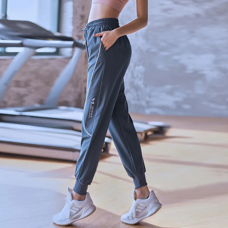 Workout Sport Pants Women Loose Running Sweatpants with Pocket Female Quick Dry Woven Trousers Fitness Soft Jogging Pants Mujer