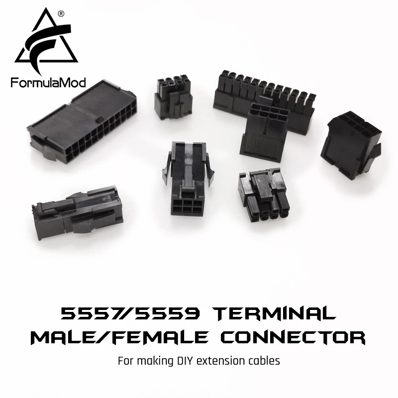 FormulaMod Fm-JL, 5557/5559 Terminal Male/female Conntector, PCI-E/CPU/ATX/D-type/Sata Connector For Making DIY Extension Cables