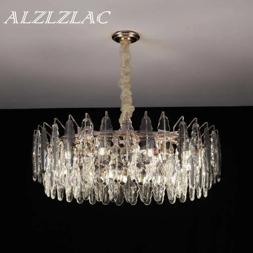 

Modern Crystal Chandelier For Living Room Dining Room Luxury Round Oval Lighting Fixture Kitchen Hom Decor