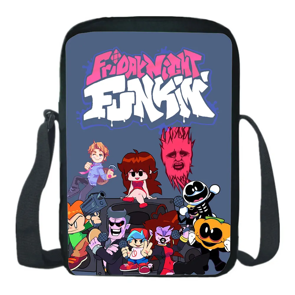 Friday Night Funkin School Bag Backpack Casual Crossbody Bag Unisex Shoulder Bag Diagonal Small Backpack Light Mini Phone Bag