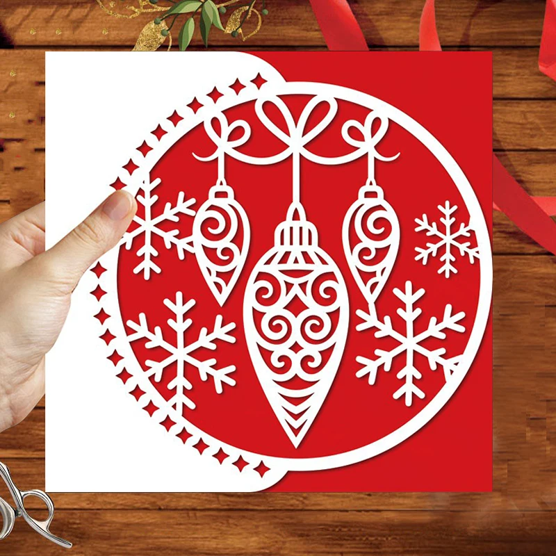 Christmas Flower Gift Invitation Metal Cutting Dies Diy Emboss Stencil Snowflake Tree Deer Scrapbooking Die For Card Making