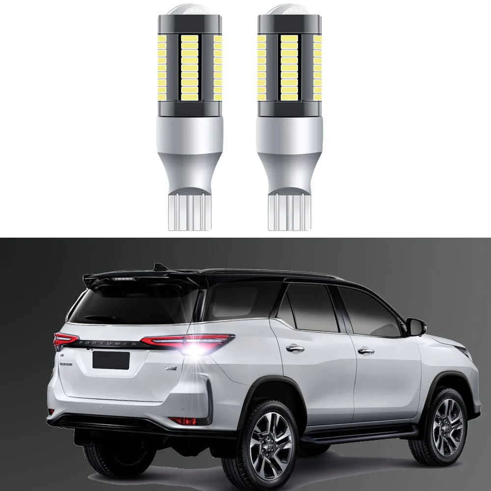 2Pcs For Toyota Fortuner 2011 2012 2013 2014 2015 2016 2017 2018 2019 2020 2021 2022 2023  LED Backup Reversing light Canbus