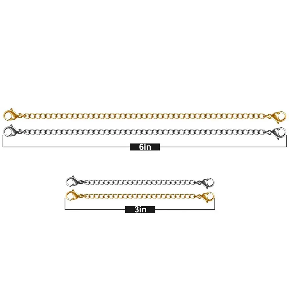 Black Jewelry Findings & Components Extender /Safety Chain Extender Jewelry Accessories Necklace Bracelet Lobster lock DIY