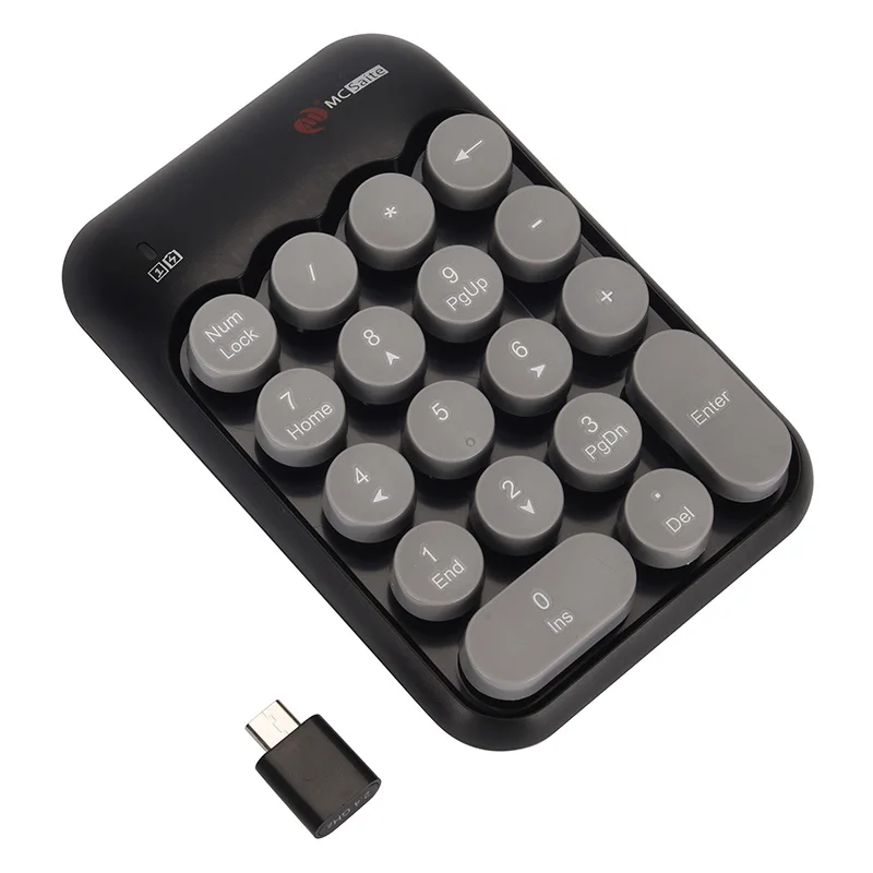 Wireless  Numeric Keypad Type C, 2.4G Portable 18-Key USB C Mini Number Pad Keypad with Type-C Receiver Compatible PC ,MacBook