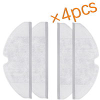 4pcs Roborock Parts Mop Cloths Suitable for Xiaomi Vacuum Cleaner Generation 2 Dry Wet Mopping Cleaning