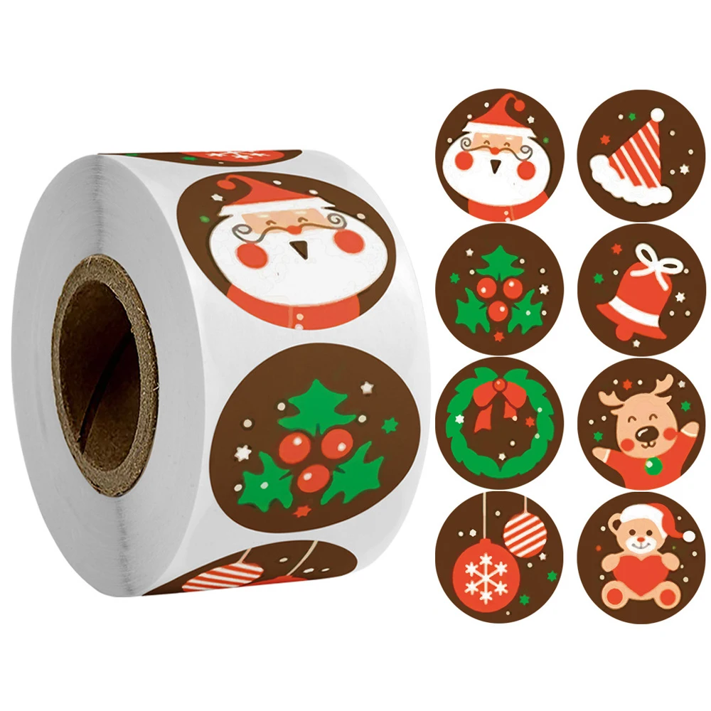 500pcs Merry Christmas Stickers Envelope Gift Cards Package Seal Label Christmas Decoration Gift Series Sticker Tags