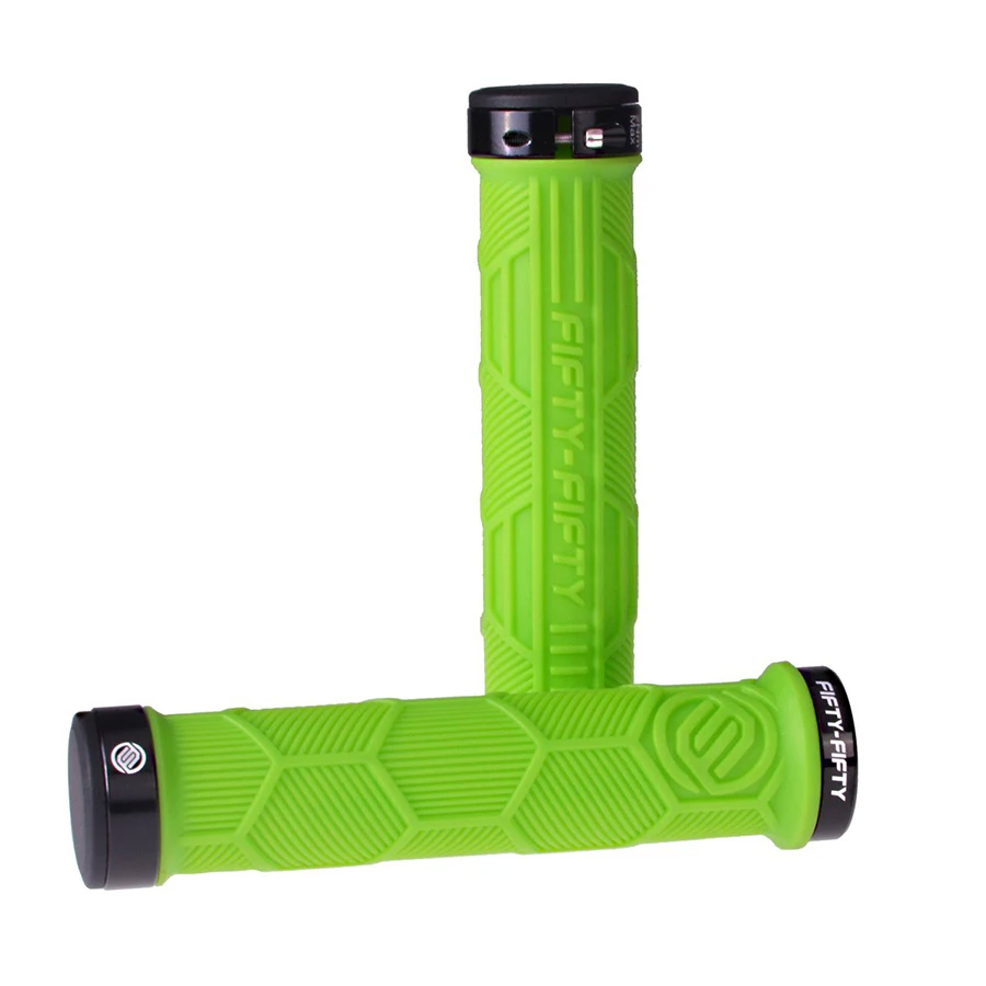 FIFTY-FIFTY Bicycle Handle Grips Dual Lock Mountain Bike Bicycle Grips High Friction Rubber Anti-slip Soft Handlebar Grips