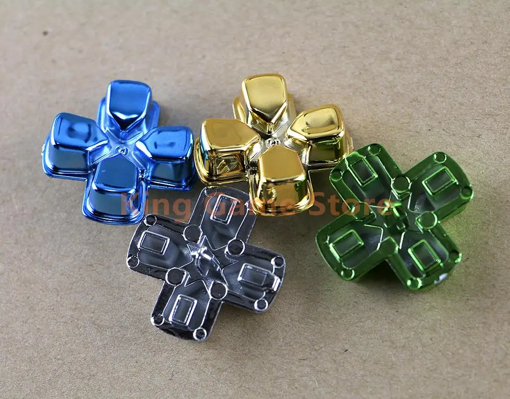 30 peças botão cruzado cromado botão de ação para ps4 cross dpad botão chave de direção para playstation 4 dualshock4 acessórios de gamepad