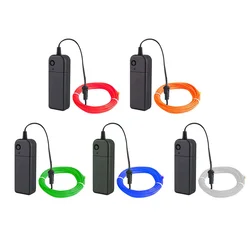 3M EL Wire Neon LED Strip Light AA Battery Powered DIY Lights Tube Rope For Halloween Christmas Festival Party Car Decoration