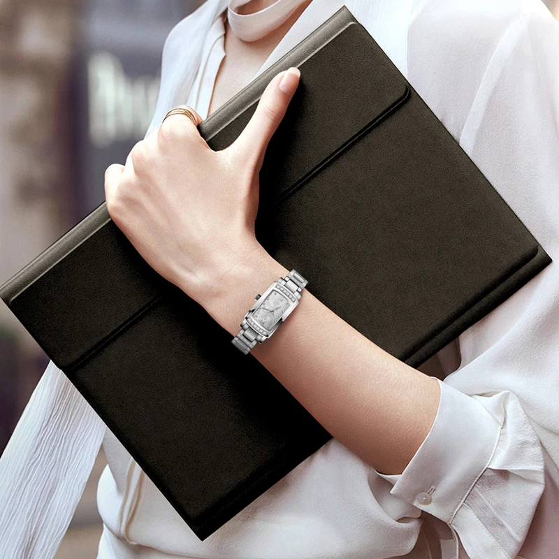 LOBINNI 女性腕時計高級クリスタルラインストーンクォーツ時計女性のためのロマンチックなギフト防水時計