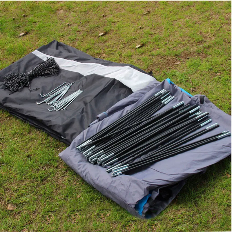 Large Camping Tent Waterproof Fiberglass Pole 5-8 People Family Tunnel 10 People Tent Equipment Outdoor Mountaineering Party