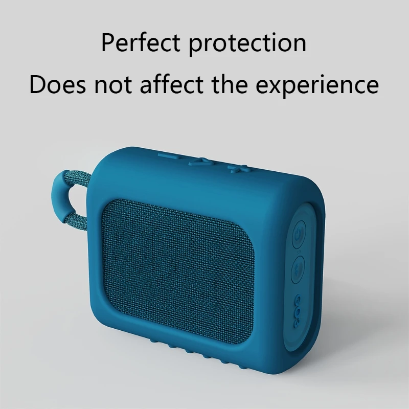 Capa protetora de silicone colorida à prova de poeira, capa com mosquetão para-jbl go 3 go3 acessórios de alto-falante bluetooth