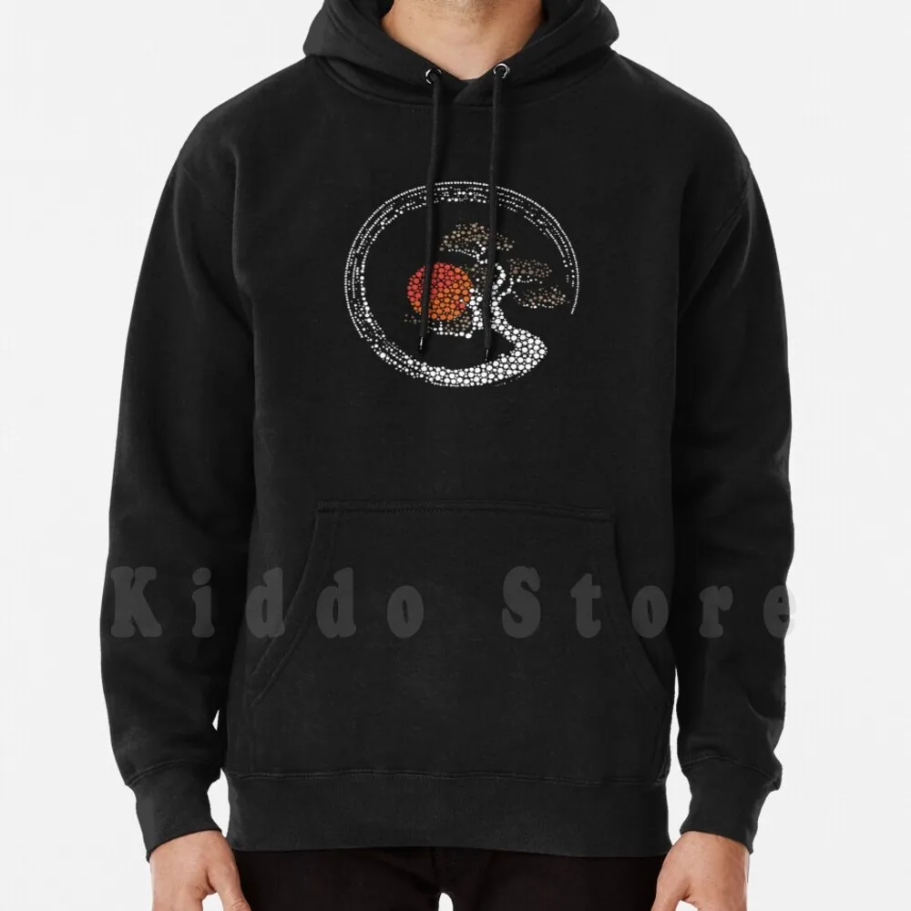 Dot Art Enso Circle And Bonsai Tree Hoodie Long Sleeve Enso Enso Circle Enso Tree Enso Bonsai Bonsai Tree Symbol