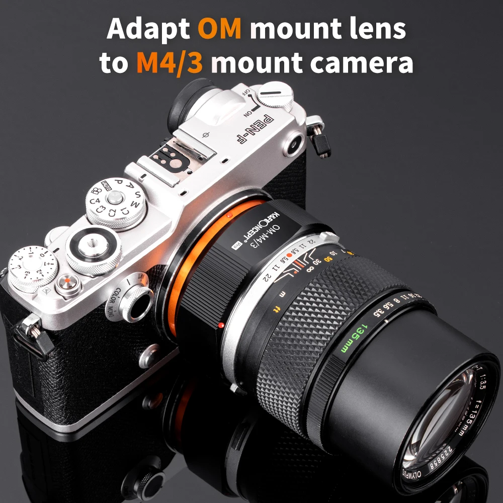 K&F CONCEPT OM-M43 Olympus OM Lens to M43 MFT Mount Camera Adapter Ring for OM Lens to Micro 4/3 Panasonic Camera