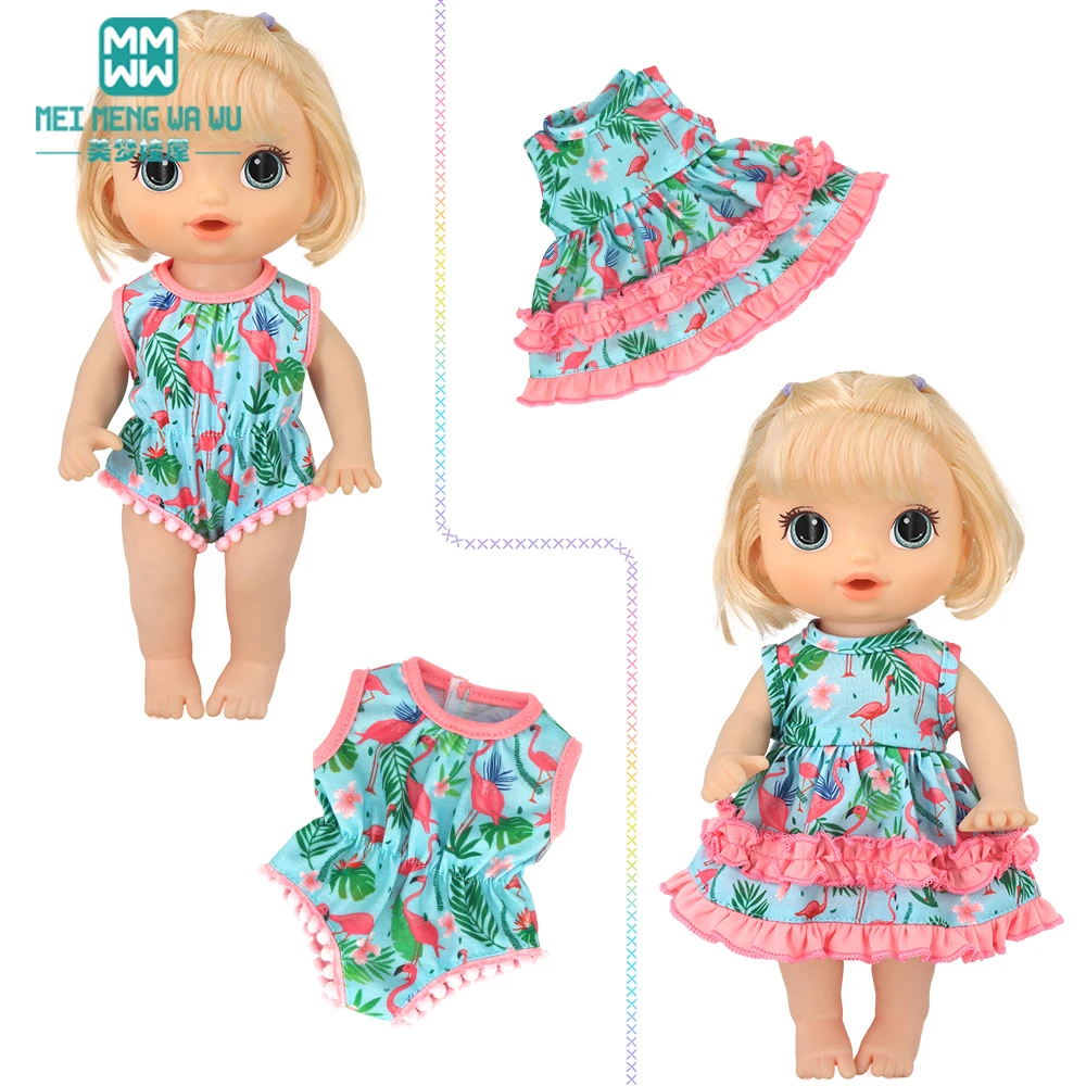 NEW Doll clothes Fashion dresses, swimsuits, tableware for 12 Inch 30CM Toys Crawling Doll accessories