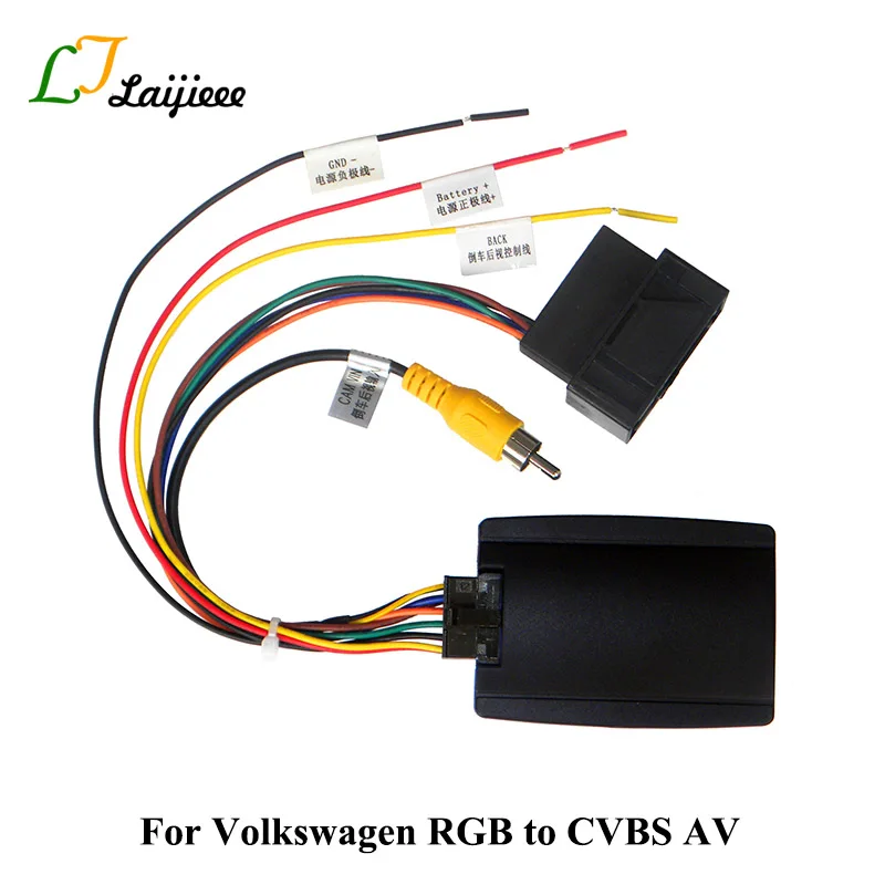 

RGB to CVBS AV Converter For Volkswagen Original Camera Output to Aftermarket Head Unit DVD / 26 Pin Interface Adapter Cable RCA