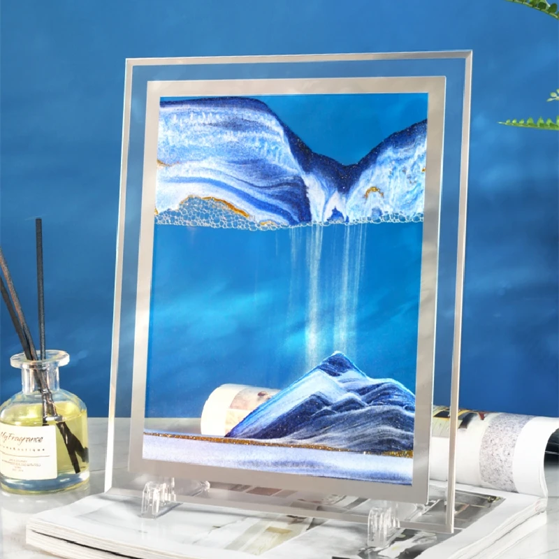 2021 Creative Decompression Liquid Quicksand Painting Art Hourglass Office Living Room Decoration Children's Birthday Gift