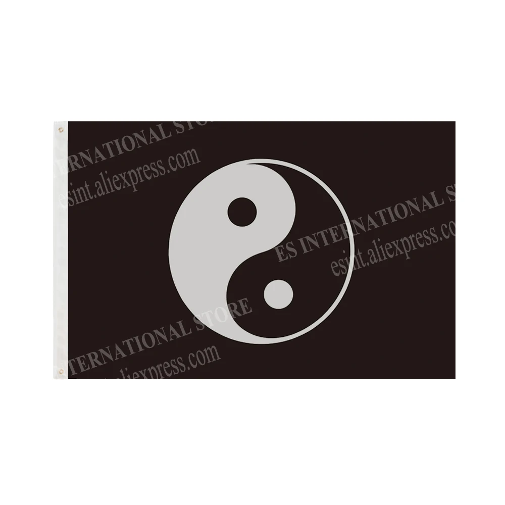 Tai Chi Yin Yang Taiji Flag Peace Flag 90 x 150cm 3 x 5ft Custom Banner Metal Holes Grommets Indoor And Outdoor