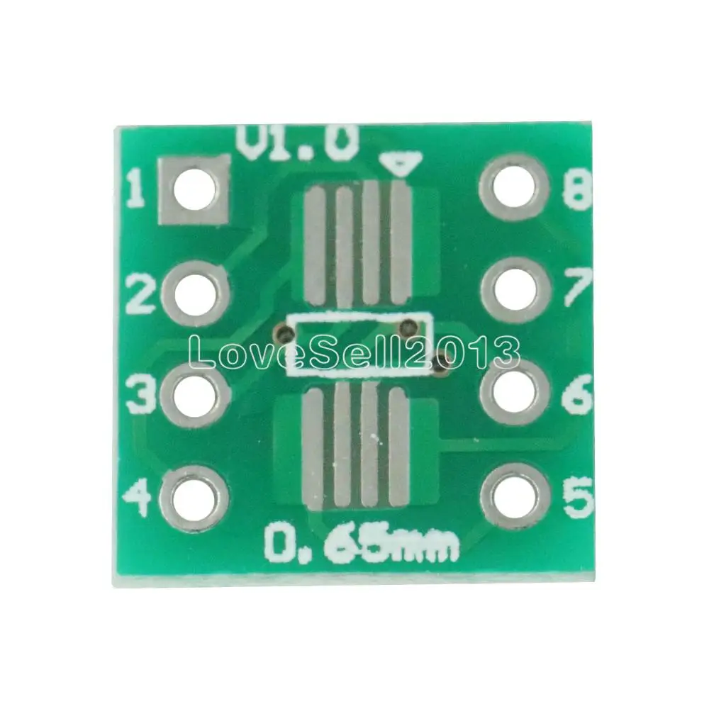 10PCS New Arrival SOP8 SO8 SOIC8 SMD to DIP8 Adapter PCB Board Converter Double Sides 0.65mm/1.27mm