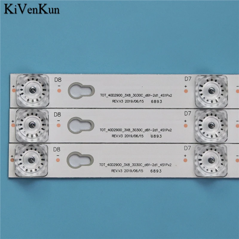 Tiras de retroiluminación LED de TV, cintas de matriz, para TCL 40A730U 40S305 40S4900, barras de TV, reglas de bandas, tot_40d2900_3x8 _ 3030c, 4C-LB4008-HR01J