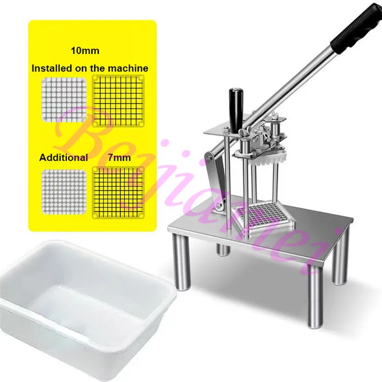 Trancheur de pommes de terre en acier inoxydable, coupe-frites manuel