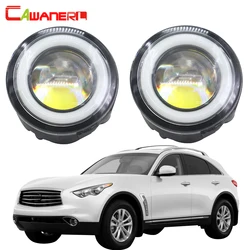 Cawanerl For Infiniti FX FX35 FX37 FX45 FX50 FX30D 2006-2015 Car LED Fog Light Angel Eye Daytime Running Light DRL 12V 2 Pieces