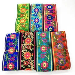 7 m/borsa 5CM nastro Vintage etnico ricamo nastro di pizzo Boho Jacquard pizzo Trim fai da te vestiti borsa accessori tessuto ricamato