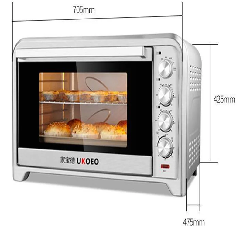 Cottura di temporizzazione intelligente durevole del forno elettrico multifunzionale della famiglia 70L di UKOEO HBD-7002/frutta secca/pane del Barbecue