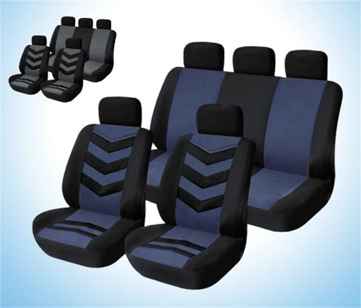 Nueva funda Universal para asiento de coche, 9 juegos de fundas para asientos completos, Crossovers Sedans, accesorios de Interior de coche, juego de cubierta completa para el cuidado del coche