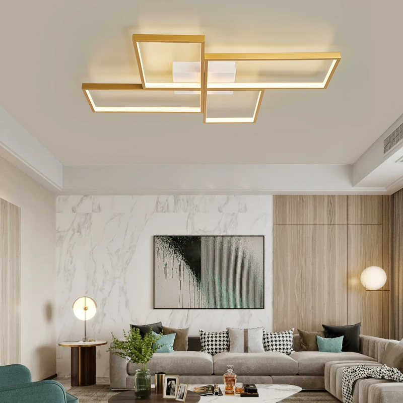 New Modern Led Ceiling Lights 110V 220V Modern Ceiling Lamp for Livingroom Bedroom Kitchen Gold/Black Led ceiling light fixture 