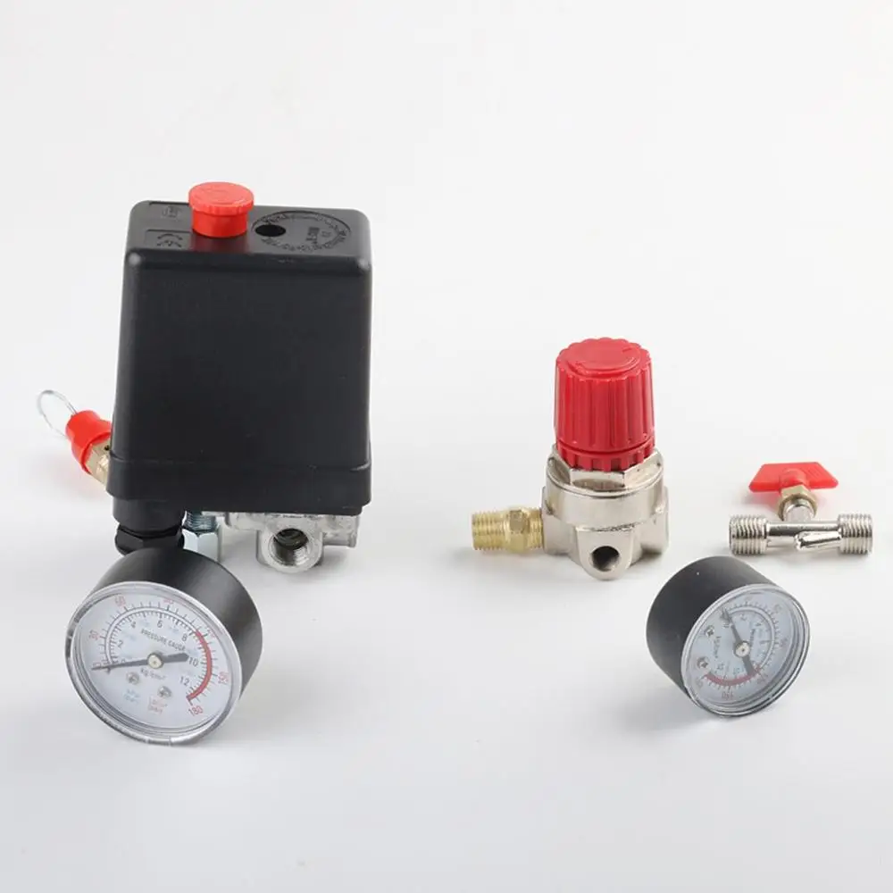 Nieuwe Drukschakelaar Air Valve Manifold Compressor Control Regulator Meters Inflators Auto-onderdelen Onderhoud