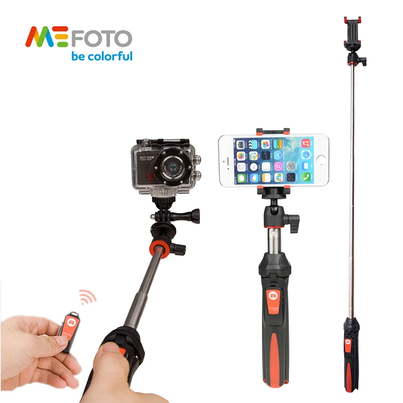 MeFoto 4 in 1 Extendable Selfie Stick Monopod Mini Table Tripod Phone Stand Holder Mount Bluetooth Remote For Huwei iPhone